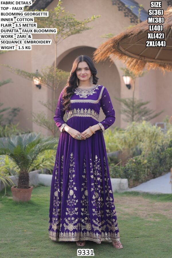Faux Blooming Georgette Anarkali Gown For Women