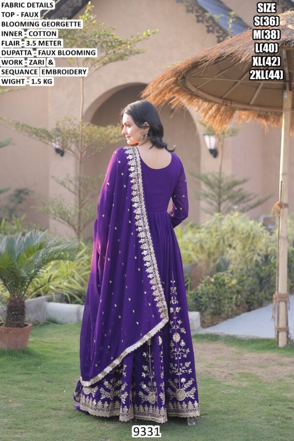 Faux Blooming Georgette Anarkali Gown For Women