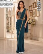 Elegant Party Wear Saree With Statement Waist Belt
