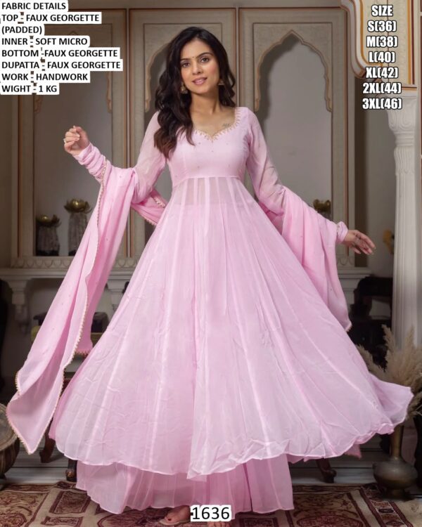 Wedding Wear Handwork Georgette Kurta Set