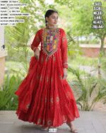 Traditional Gamthi Work Anarkali Gown For Women
