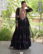 Traditional Gamthi Work Anarkali Gown For Women