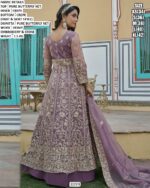 Embroidered Long Jacket Anarkali Suit For Women