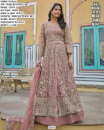 Embroidered Long Jacket Anarkali Suit For Women