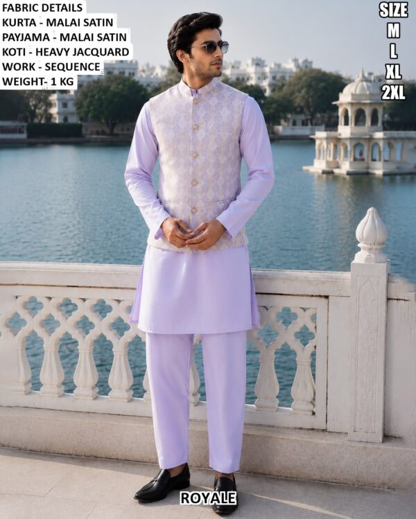 Festive Wear Three Piece Ethnic Set For Men