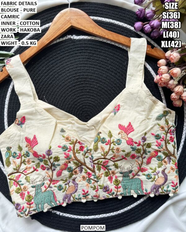 Stylish Sweetheart Neck Readymade Cotton Blouse