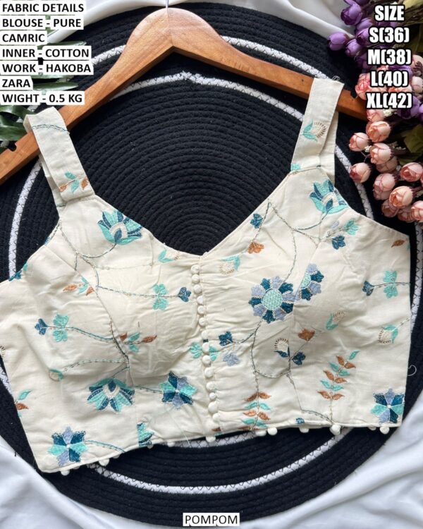 Stylish Sweetheart Neck Readymade Cotton Blouse