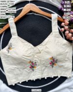 Stylish Sweetheart Neck Readymade Cotton Blouse