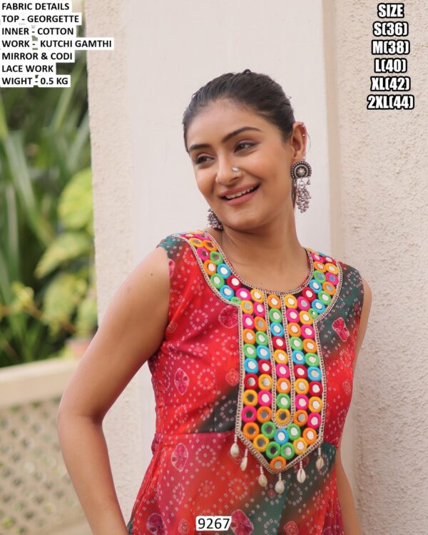 Navratri Special Sleeveless Designer Long Top