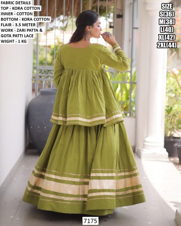 Traditional Kora Cotton Two Piece Ethnic Set