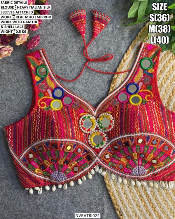 Garba Special Gujarati Embroidery Designer Blouse