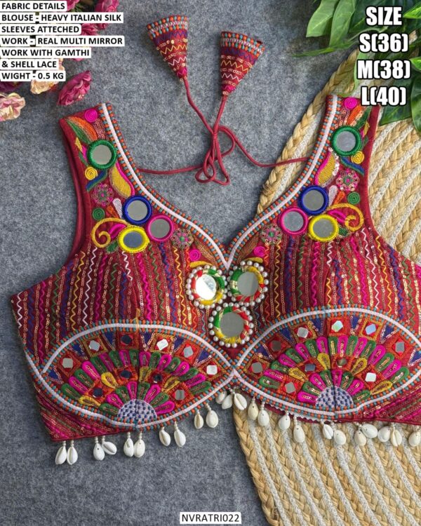 Garba Special Gujarati Embroidery Designer Blouse