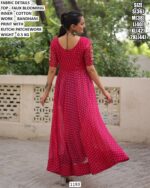 Designer Bandhani Print Long Top For Women