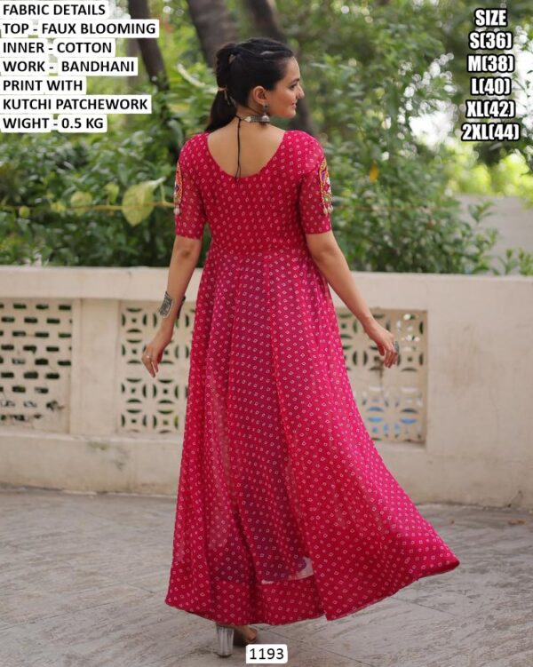 Designer Bandhani Print Long Top For Women