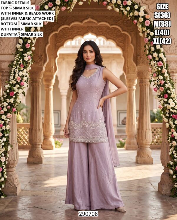 Graceful Festive Wear Simar Silk Ensemble