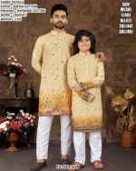 Rayon Cotton Father Son Twinning Kurta Set