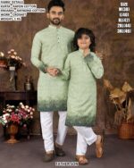 Rayon Cotton Father Son Twinning Kurta Set