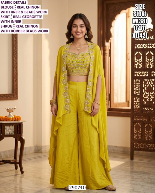 Stylish Party Wear Outfit With Long Shrug