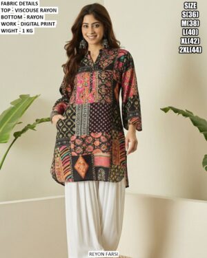 Casual Wear Digital Print Two Piece Salwar Set