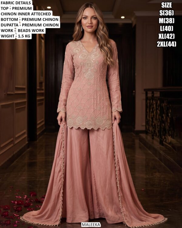 Luxury Party Wear Embellished Three Piece Set