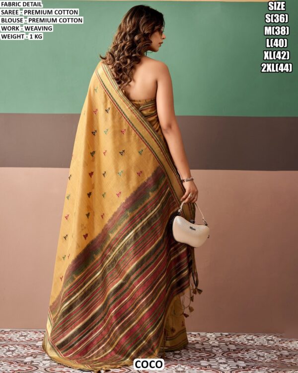 Graceful Handloom Style Saree With Woven Details
