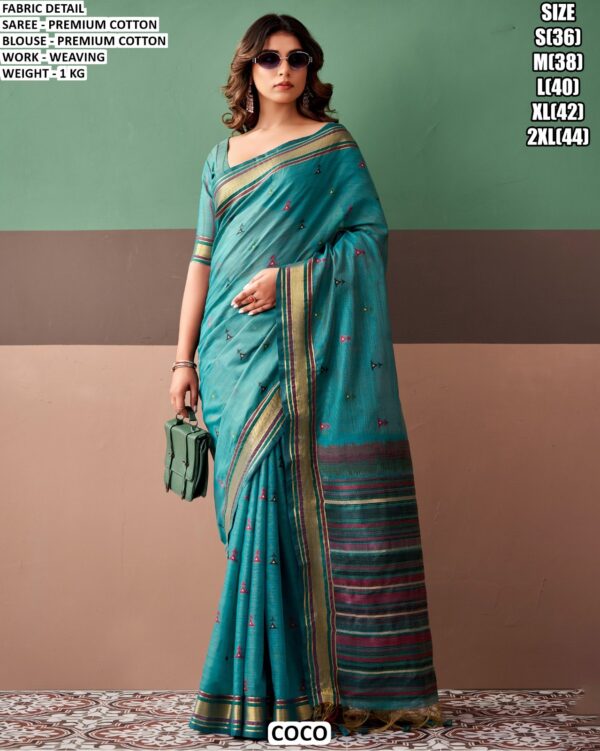 Graceful Handloom Style Saree With Woven Details