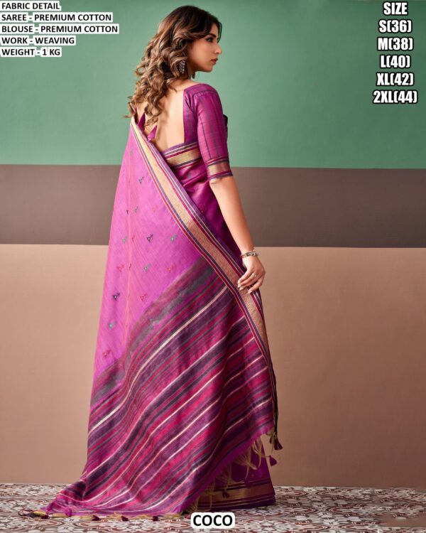 Graceful Handloom Style Saree With Woven Details