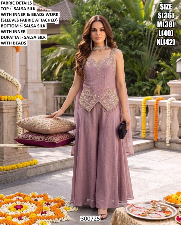 Stylish Wedding Wear Palazzo Ensemble For Women