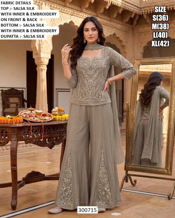 Premium Beads Work Indo Western Outfit For Women
