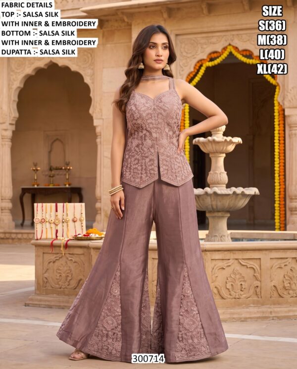 Premium Beads Work Indo Western Outfit For Women
