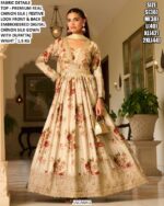 Festive Wear Flared Chinon Silk Gown For Women