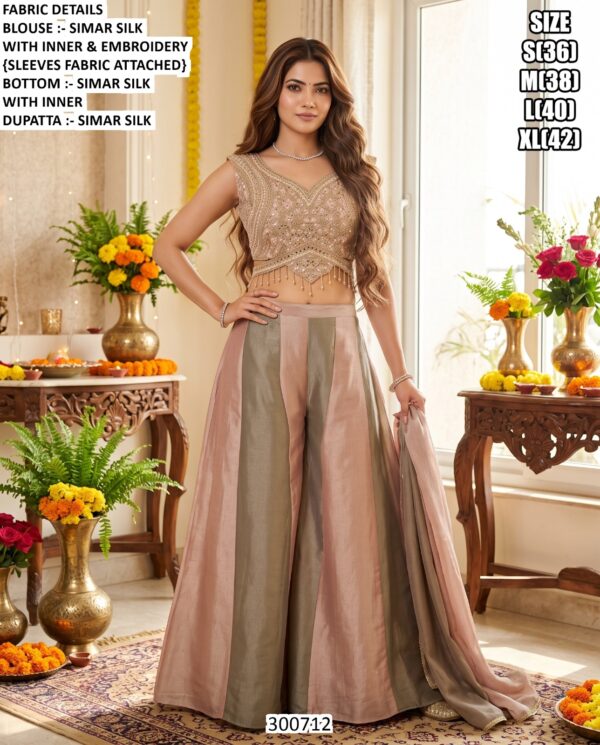 Designer Three Piece Indo Western Set For Women