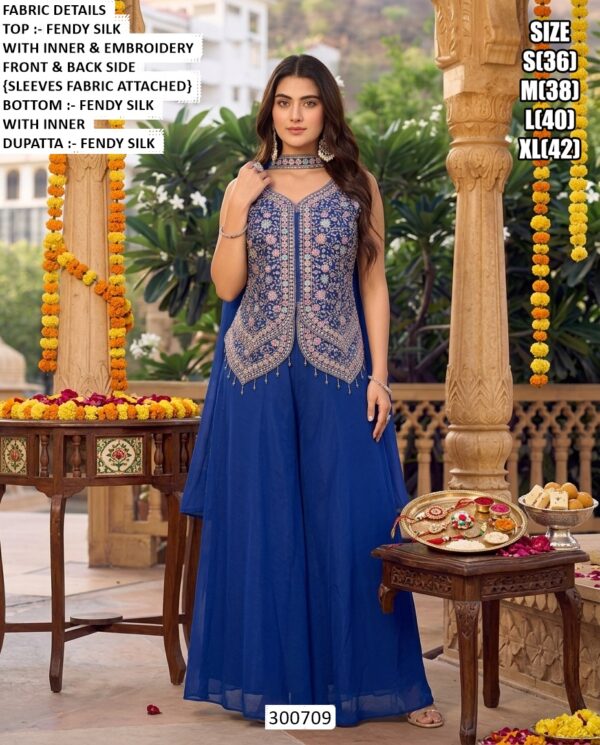 Designer Three Piece Indo Western Set For Women