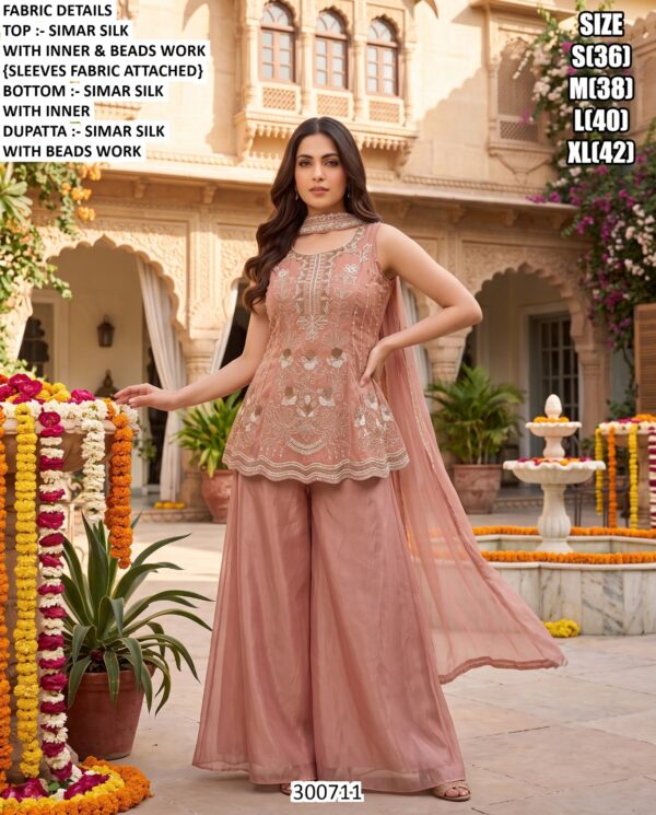 Designer Three Piece Indo Western Set For Women