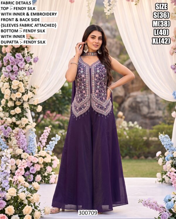 Modern Festive Palazzo Ensemble For Women