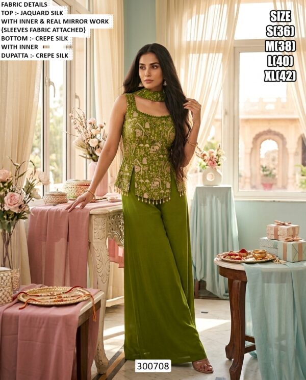 Modern Festive Palazzo Ensemble For Women