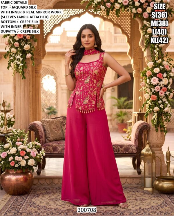 Modern Festive Palazzo Ensemble For Women