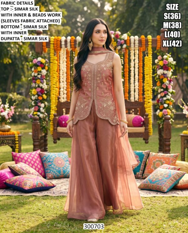 Premium Embroidered Three Piece Outfit For Women