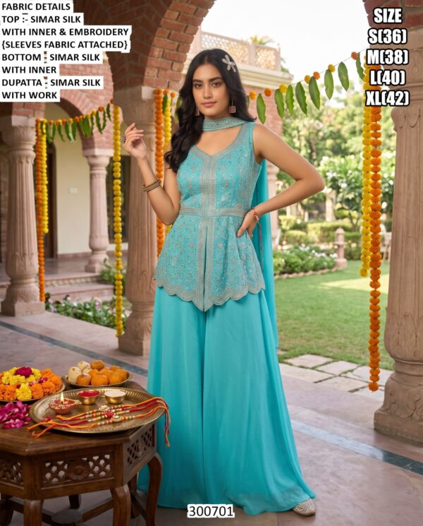 Premium Embroidered Three Piece Outfit For Women