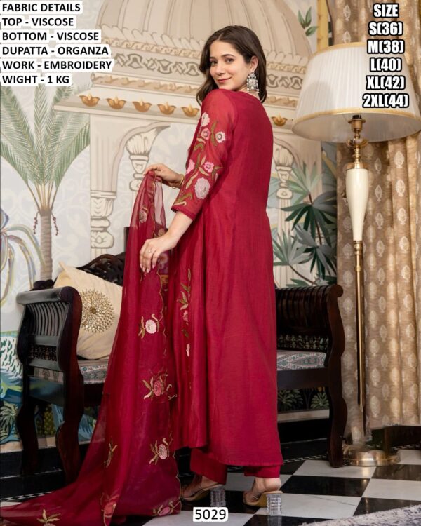 Premium Viscose Embroidered Kurta Pant Set
