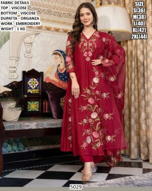 Premium Viscose Embroidered Kurta Pant Set