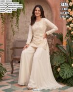 Designer Floral Beads Work Kurta Set