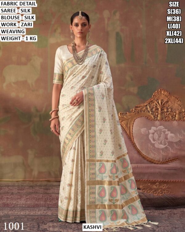 Traditional Zari Woven Wedding Wear Saree