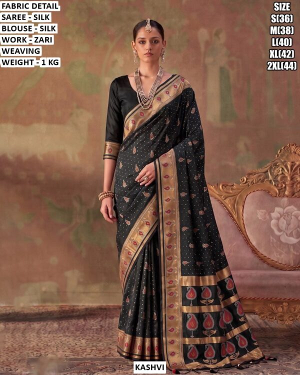 Traditional Zari Woven Wedding Wear Saree