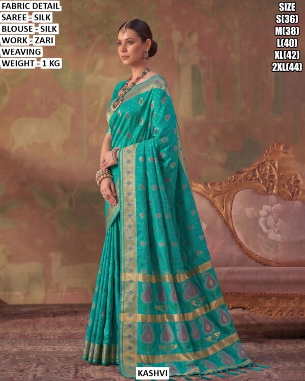 Traditional Zari Woven Wedding Wear Saree