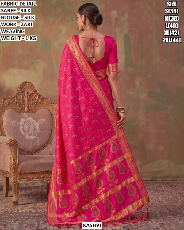 Traditional Zari Woven Wedding Wear Saree
