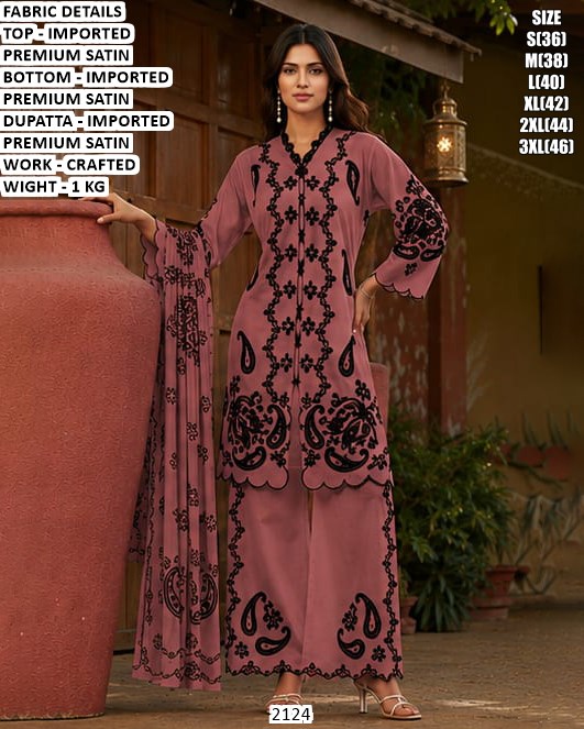 Designer Crafted Work Three Piece Outfit For Women