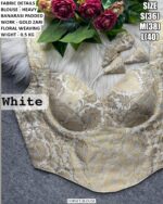 Elegant Gold Zari Corset Blouse For Wedding Wear