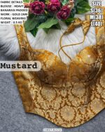 Elegant Gold Zari Corset Blouse For Wedding Wear