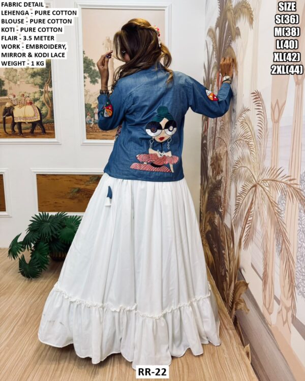Designer Mirror Work Jacket Lehenga Choli